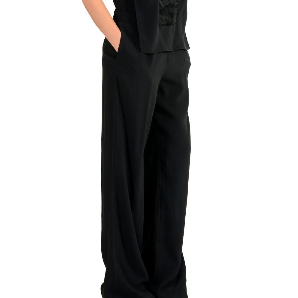 Maison Margiela 1 Women's Black Silk Jumpsuit - Picture 2 of 5